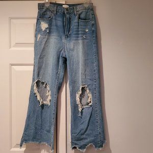 Cropped flared jeans